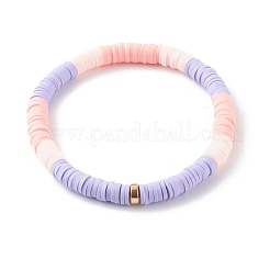 Ensembles de bracelets extensibles en perles heishi en pâte polymère&nbsp;BJEW-JB06301