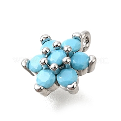 Colgante micropavé cubic zirconia de latón&nbsp;KK-D356-01B-P