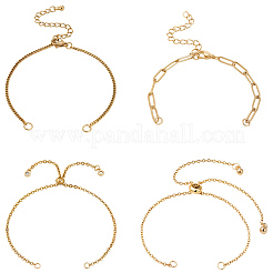 16 stücke 4 arten 304 edelstahl kette armband zeug&nbsp;MAK-SC0001-37