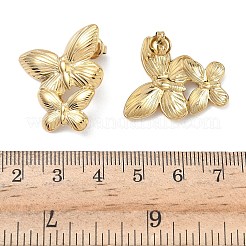 Orecchini a farfalla in acciaio inossidabile 304&nbsp;EJEW-K268-65G