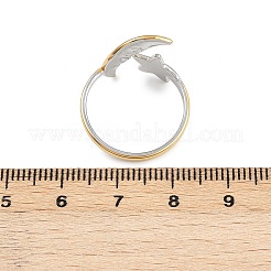 Anelli con polsino in acciaio inossidabile 304 per donna&nbsp;RJEW-B133-05A