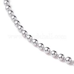 Collana con catene a sfere in acciaio inossidabile 304 da 1.5 mm anti-ossidazione per uomo e donna&nbsp;NJEW-JN03761