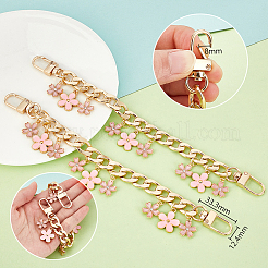 2 Stück Legierung Emaille Sakura Charm Geldbörse Riemenverlängerungen&nbsp;AJEW-PH0018-01