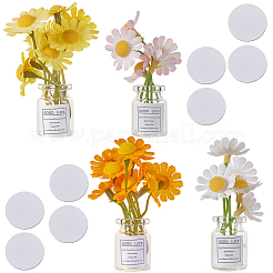 4 Stück 4 Stile Glasblumen-Dekorationen&nbsp;DJEW-CN0001-44