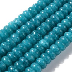 Gefärbt natürlichen weißen Jade Perlen Stränge&nbsp;G-G107-A07-01