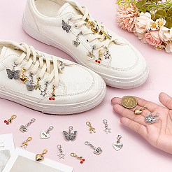 14 stücke 7 stile legierung schuhe charme&nbsp;HJEW-GO00225