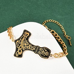 304 Edelstahl-Emaille-Gliederarmbänder&nbsp;BJEW-P356-01B-G
