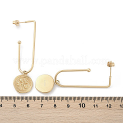 Pendientes de botón de acero inoxidable 304&nbsp;EJEW-Z089-31G