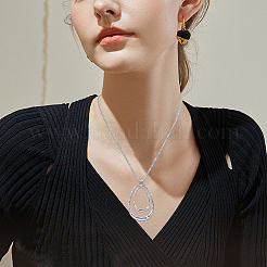 3 pz 3 stili lega goccia disco nodo pendente collana lunga set&nbsp;NJEW-WH20050-01P