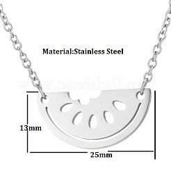 Collane con ciondolo a forma di anguria in acciaio inossidabile 304 per donna&nbsp;WG9F79E-02