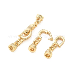 Messing Micro Pave klare Zirkonia Falte über Verschlüsse&nbsp;KK-C172-04G