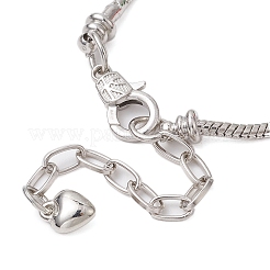 Weihnachtsmotiv: Glas- und Legierungs-Armbänder mit europäischen Perlen für Damen&nbsp;BJEW-JB11198-02