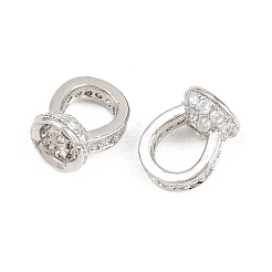 Micro latón allanan fianzas colgante zirconia cúbico&nbsp;KK-H268-12P