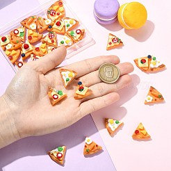 30 cabochon à pizza en résine opaque&nbsp;RESI-CJ0005-41