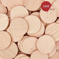 Pièces rondes en bois de hêtre&nbsp;LS-WOOD-WH0101-32B