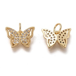 Ciondoli in ottone zirconi chiari micro pavé&nbsp;ZIRC-B002-47G