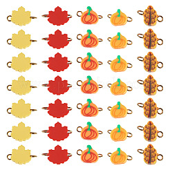 100 Stück Herbstmotiv handgemachte Polymer Clay Verbinder Charms&nbsp;PALLOY-TAC0251