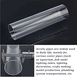 Tubo acrilico trasparente tubo tondo rigido&nbsp;AJEW-WH0324-76E