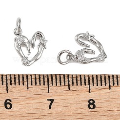 Shegrace Valentinstag Messing-Anhänger mit Mikropavé und klaren Zirkonia&nbsp;XGRQ4N444-704P