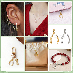 32 pièces 2 couleurs pendentifs en laiton&nbsp;KK-PH0015-45