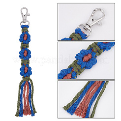 2 Stück 2 Farben Makramee-Armband-Anhänger aus Baumwolle&nbsp;AJEW-GO0001-02