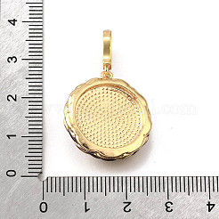 Messing-Anhänger mit Mikropavé aus Zirkonia und Emaille&nbsp;KK-R222-09G-02