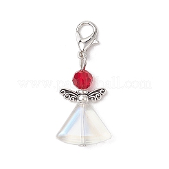 10 Stück 10 Farben Glas Engel Anhänger Dekoration&nbsp;HJEW-JM02815