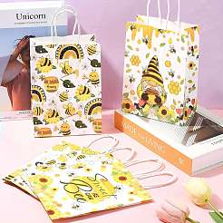12 Stück rechteckige Papiertüten mit Bienenmotiv in zwei Farben&nbsp;CARB-FS0001-08