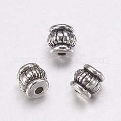 Lot De 100 Perles De Caution Coupe Creuse En Alloi Ton Argent Ancien - Environ 11.5 X 6 Mm, Pour Bijoux DIY