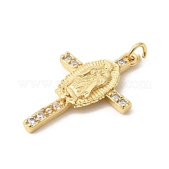 Pendentifs en laiton zircon cubique transparent&nbsp;KK-K419-11G