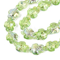 Chapelets de perles en verre transparent électrolytique&nbsp;EGLA-N055-04A-09