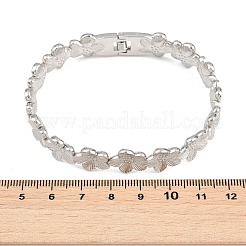 Bracelets manchettes à charnière en acier inoxydable 304 avec motif floral pour femmes&nbsp;SA-CBA45D5-27P