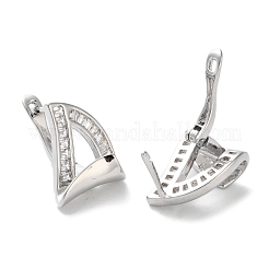 Boucles d'oreilles créoles triangulaires en laiton&nbsp;EJEW-C121-13P