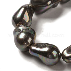 Brins de perles d'imitation en verre galvanisé&nbsp;BSHE-M035-01A-04-1