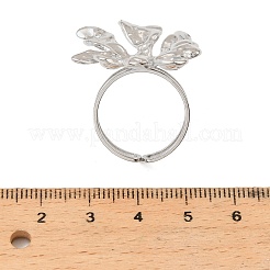 Anillos abiertos para puños de acero inoxidable 304&nbsp;RJEW-D350-04P-02