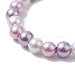 Set di braccialetti elastici con perline rotonde in perline di vetro 3 pz 3 colori&nbsp;BJEW-JB09328