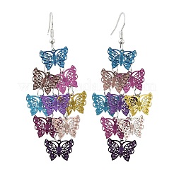Boucles d'oreilles pendantes en acier inoxydable 430&nbsp;EJEW-B157-01D
