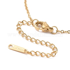 Collier avec pendentif papillon 3D en acier inoxydable 304 plaqué ion (IP) pour femme&nbsp;NJEW-A004-27G