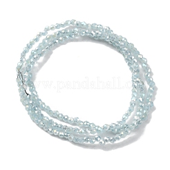 Transparentes perles de verre de galvanoplastie brins&nbsp;EGLA-H107-01A-B08