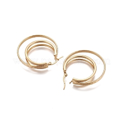 Boucles d'oreilles triple créoles en acier inoxydable 304&nbsp;STAS-D171-30G