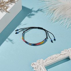 Braccialetti di perline intrecciate con semi giapponesi fatti a mano&nbsp;BJEW-MZ00018-01