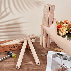Tubo di legno di gomma&nbsp;WOOD-WH0051-03A