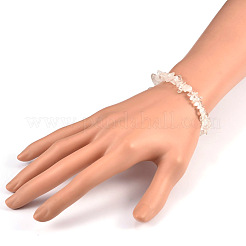 Chips natürliche Quarz Kristall Perlen Stretch Armbänder&nbsp;X-BJEW-JB01826-05