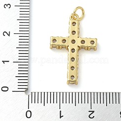 Porte micro ouvrent pendentifs zircone cubique en laiton de placage&nbsp;KK-K392-17A-G