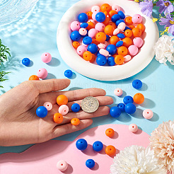 90 pièce de perles focales en silicone rondes et rondelles&nbsp;SIL-TA0003-57A