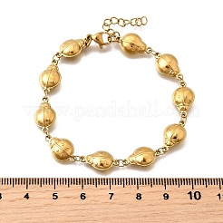 Braccialetti a maglie a coccinella in acciaio inossidabile 304 per donna&nbsp;BJEW-K226-15A-G