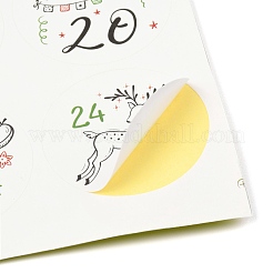Autocollants de calendrier de l'avent de noël&nbsp;DIY-L050-A07