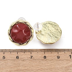 Valentinstag-Ohrstecker aus Legierung und Harz&nbsp;EJEW-T055-02A