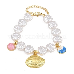 Bracelets à breloques en laiton émaillé océan pour femmes&nbsp;KK-CBA68DA-15B-G
