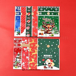 18 Stück 9 Stile Weihnachtsthema Kunststoff-Verpackungsbeutel Kordelzugbeutel&nbsp;ABAG-FS0001-04